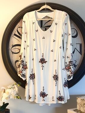 Free People Boho Embroidered Dress